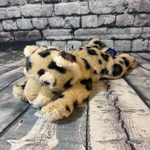 Vintage 1994 The Petting Zoo Snow Leopard 12" Plush Soft Toy